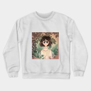 short hair girl Crewneck Sweatshirt